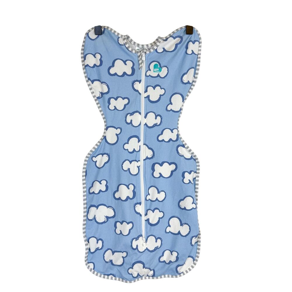 Love To Dream Swaddle Up Sleep Sack Blue Clouds - Medium 13-19lbs